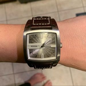 Leather Fossil Watch